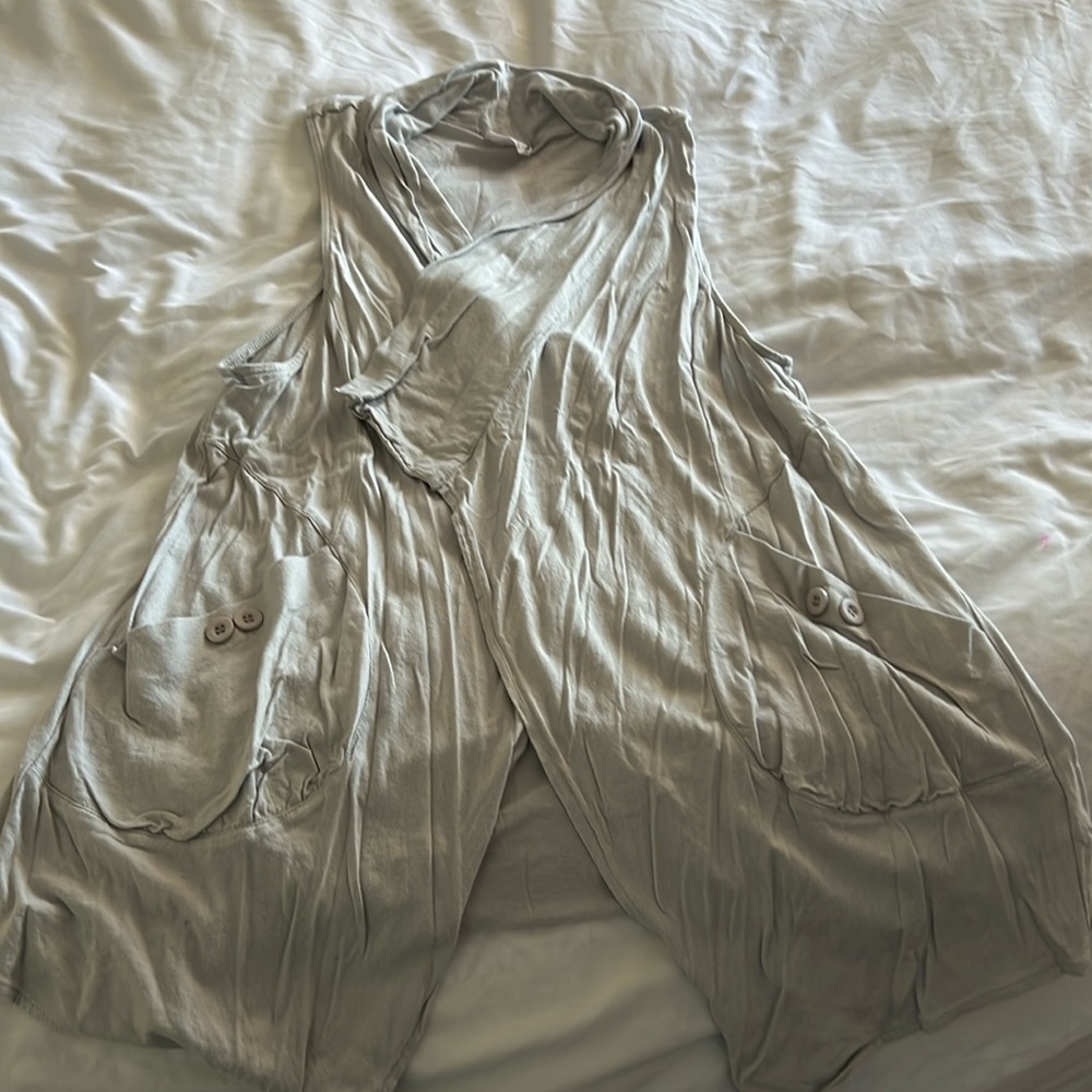 Free People Grey Spring Sleeveless Tunic in Size Large - Fits like a small